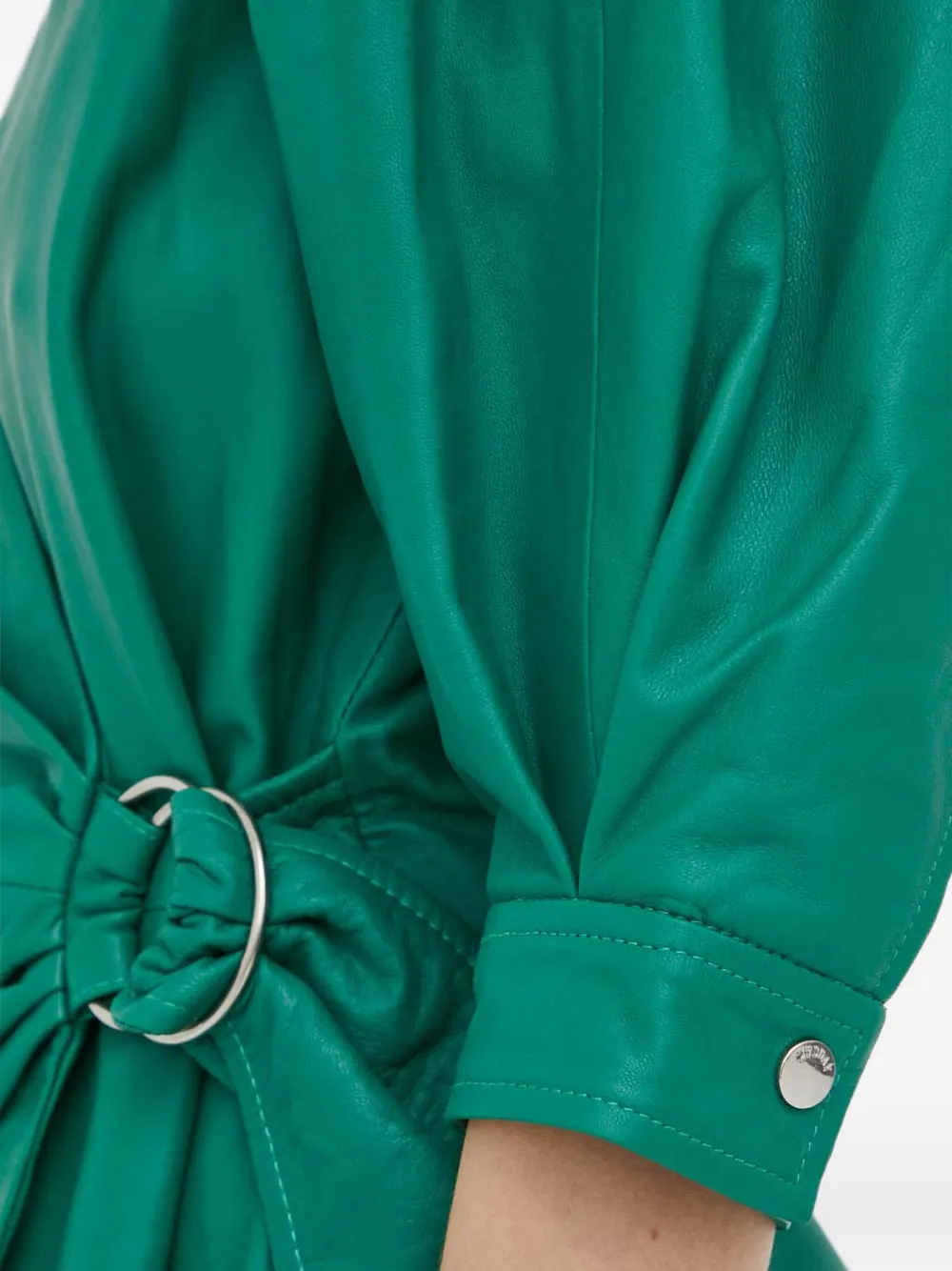 Day Birger Et Mikkelsen Mini-jurk met pofmouwen en ring detail Groen