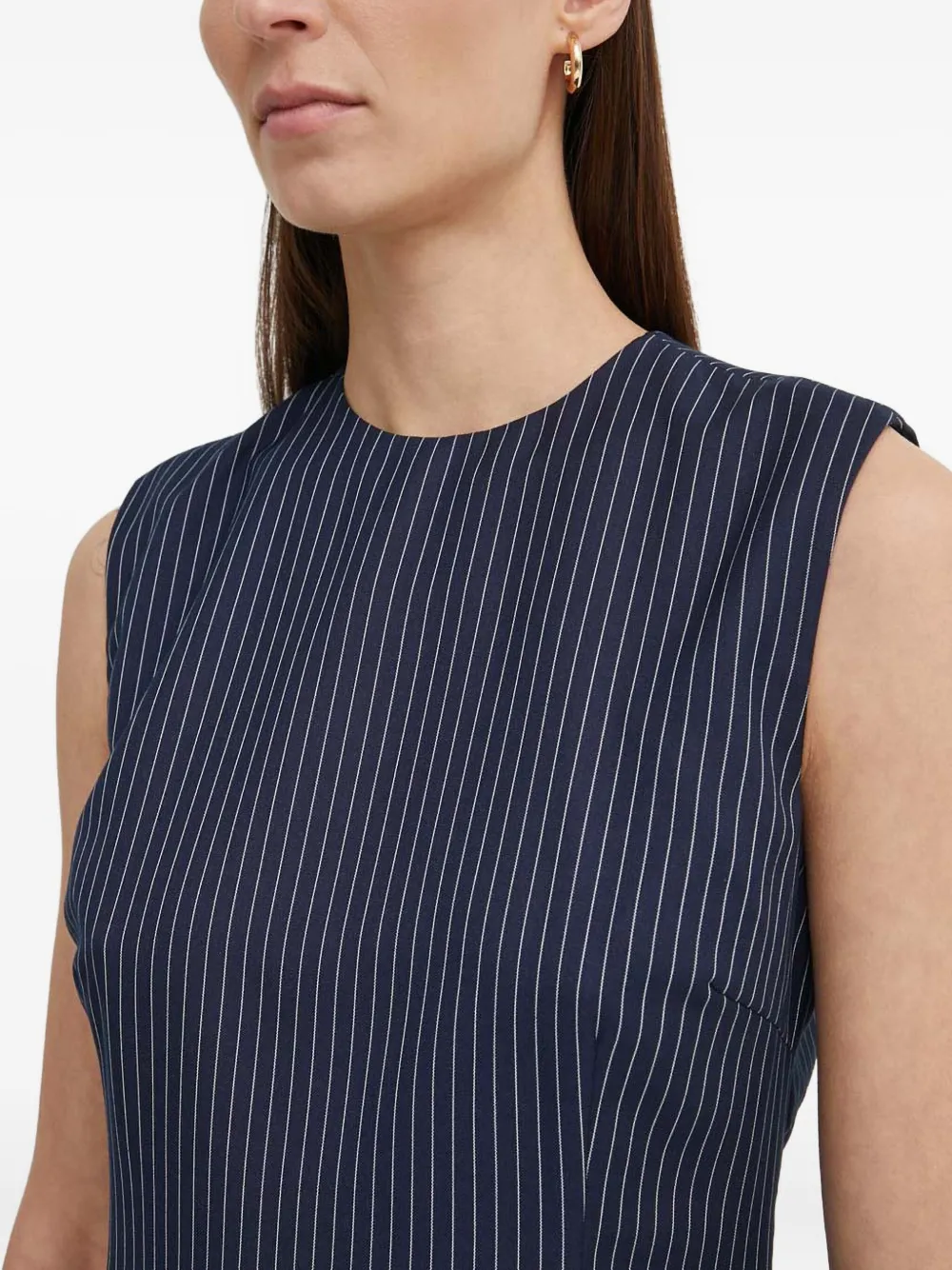 Day Birger Et Mikkelsen Jurk met krijtstreep Blauw