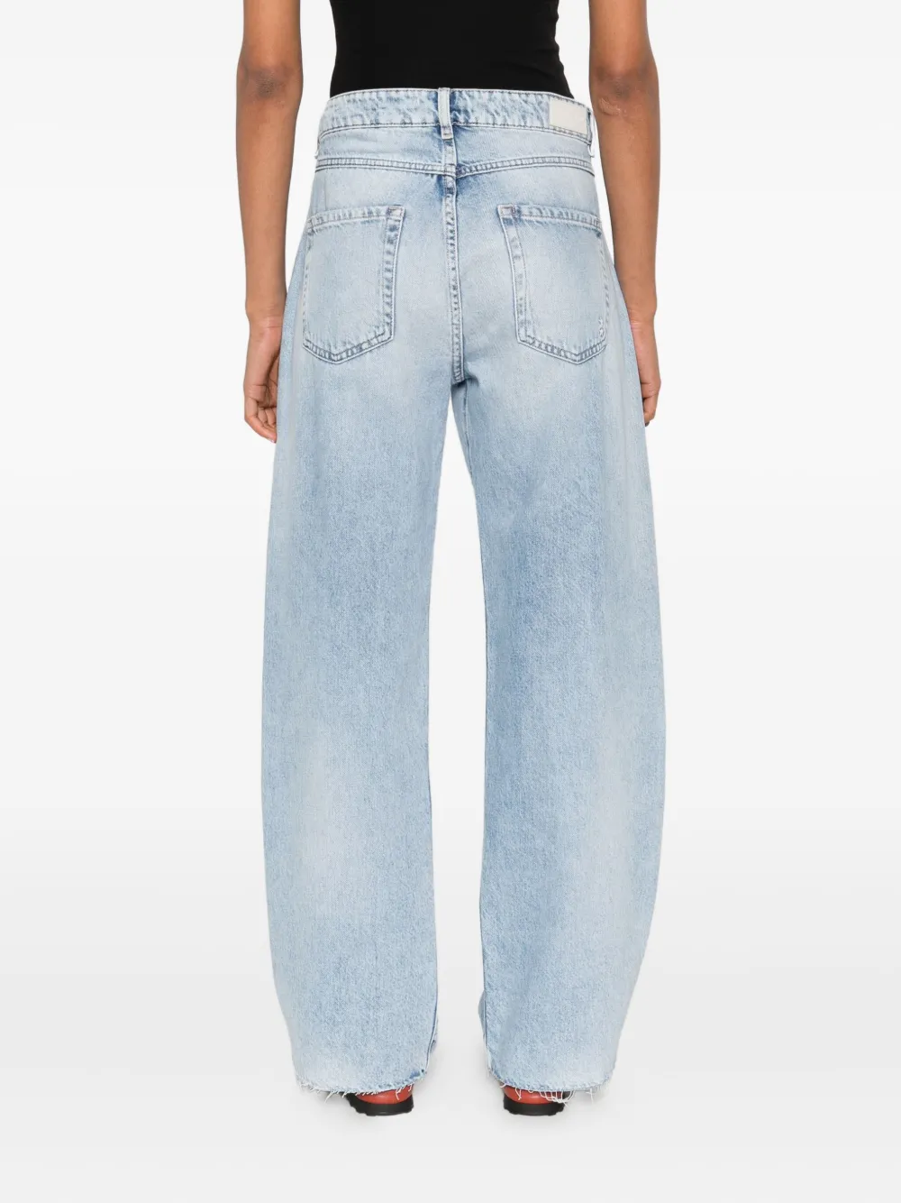 ICON DENIM frayed-edges jeans Blauw