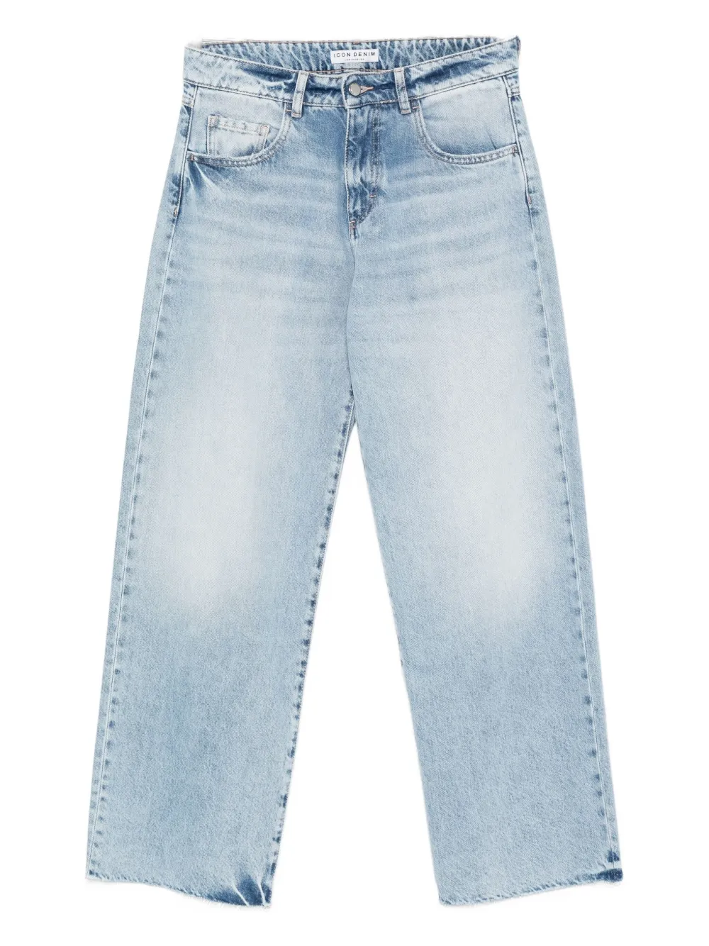 ICON DENIM frayed-edges jeans Blauw