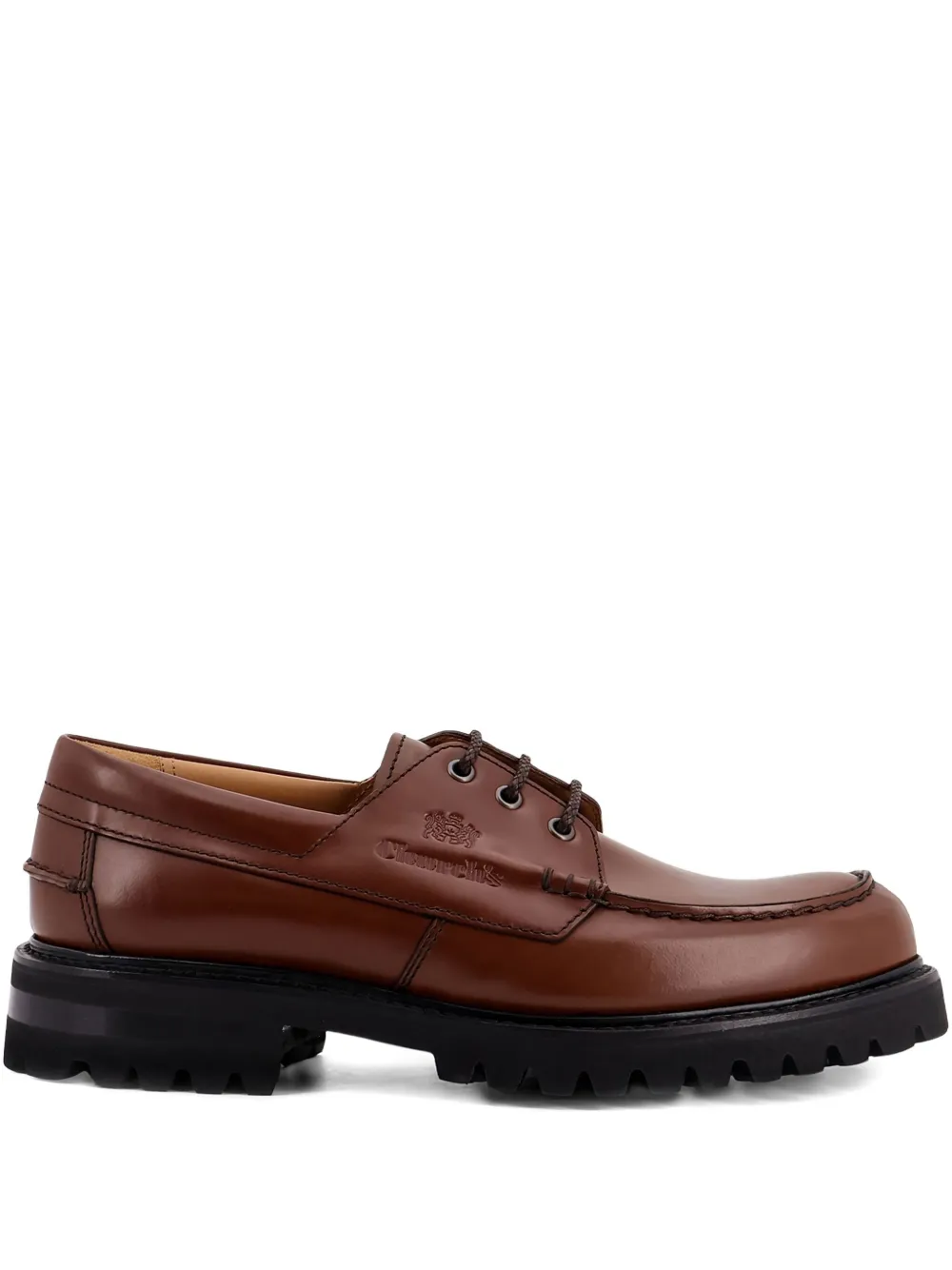Church's lace-up leather boat shoes Brown