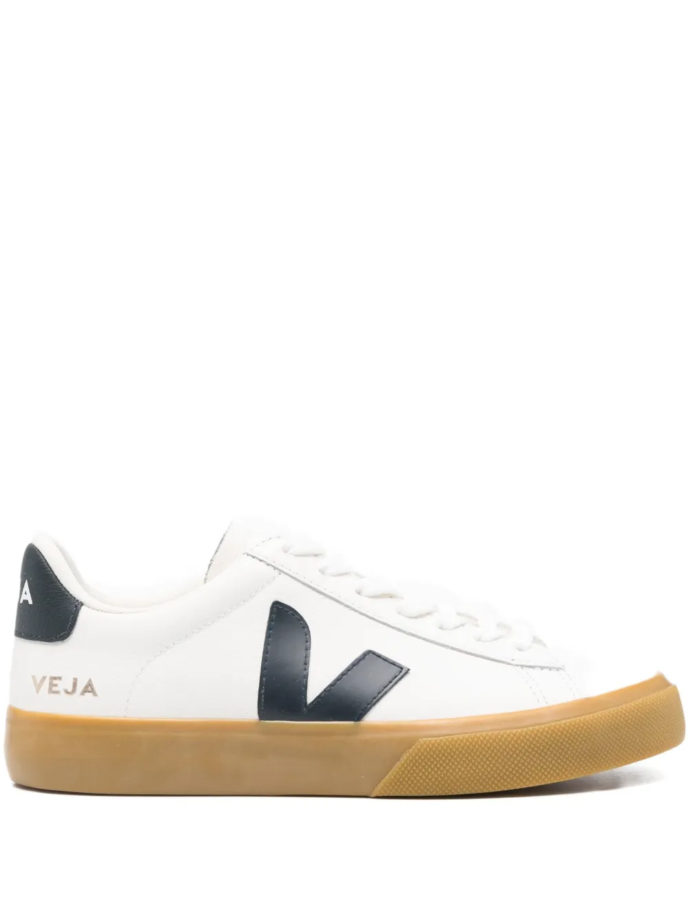 Veja Campo Leather White Nautico Natural Trainers In White