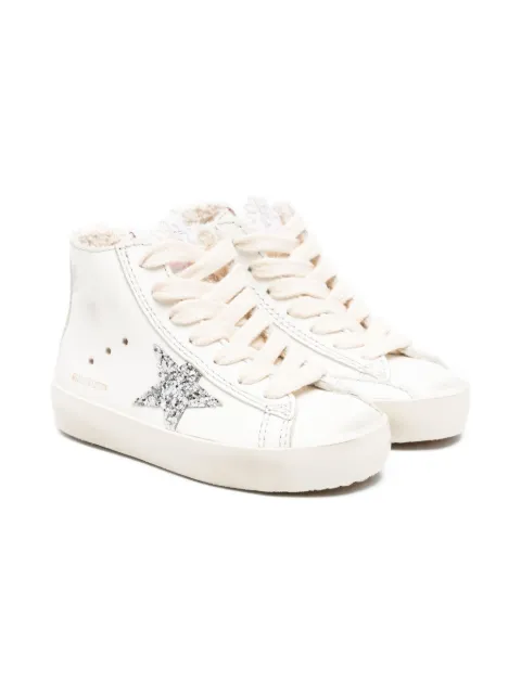 Golden Goose Kids glitter-star high-top sneakers