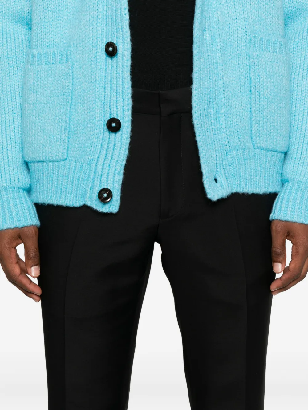 Tom Ford Flat-front Trousers In Black
