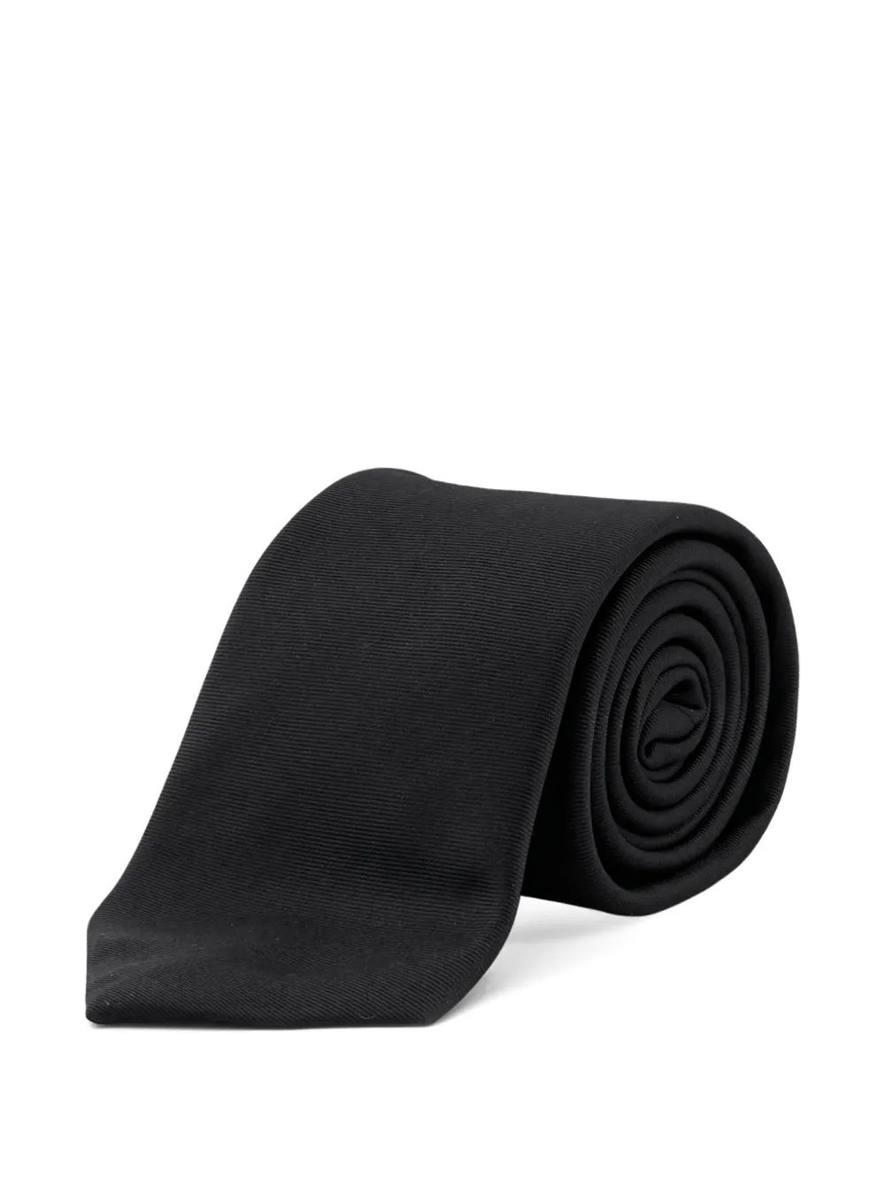 Giorgio Armani Stropdas met detail - Zwart