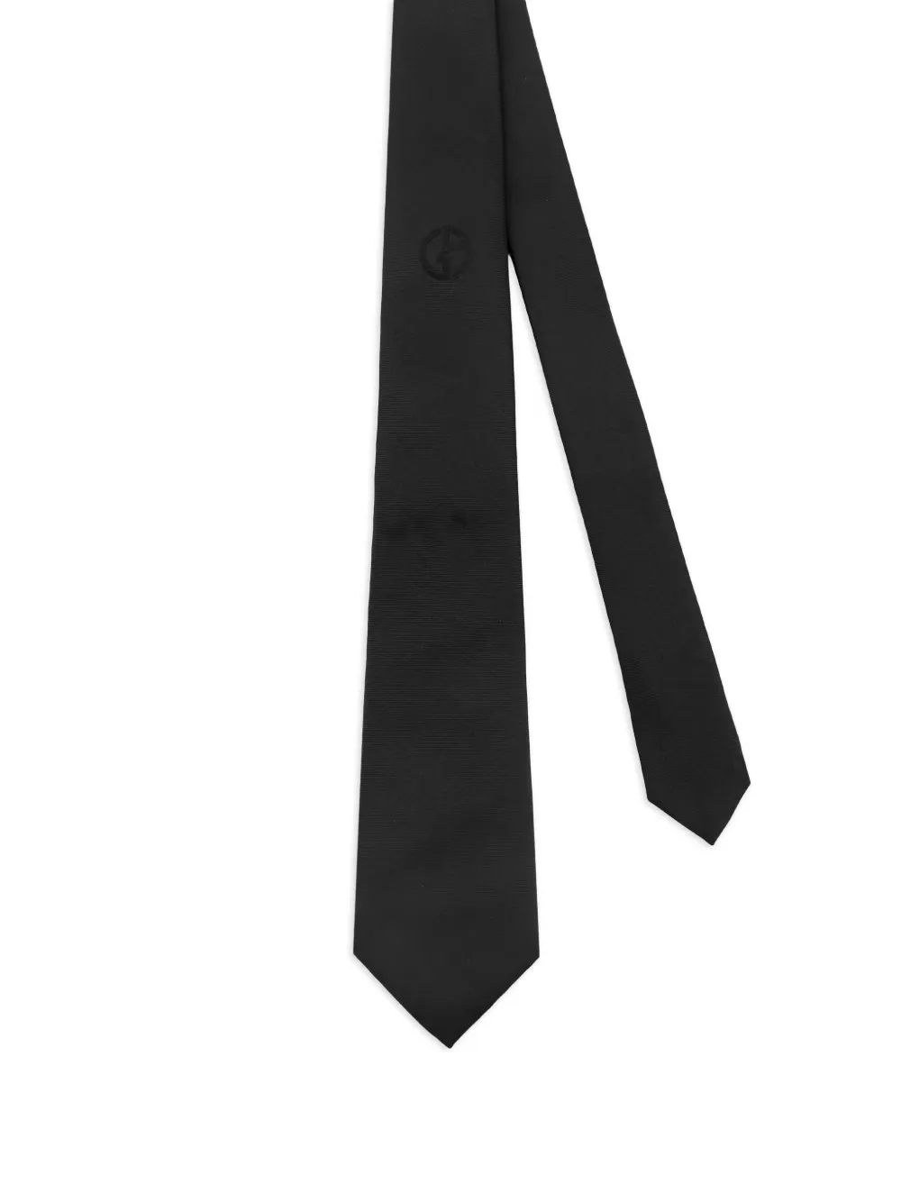 Giorgio Armani Stropdas met detail Zwart