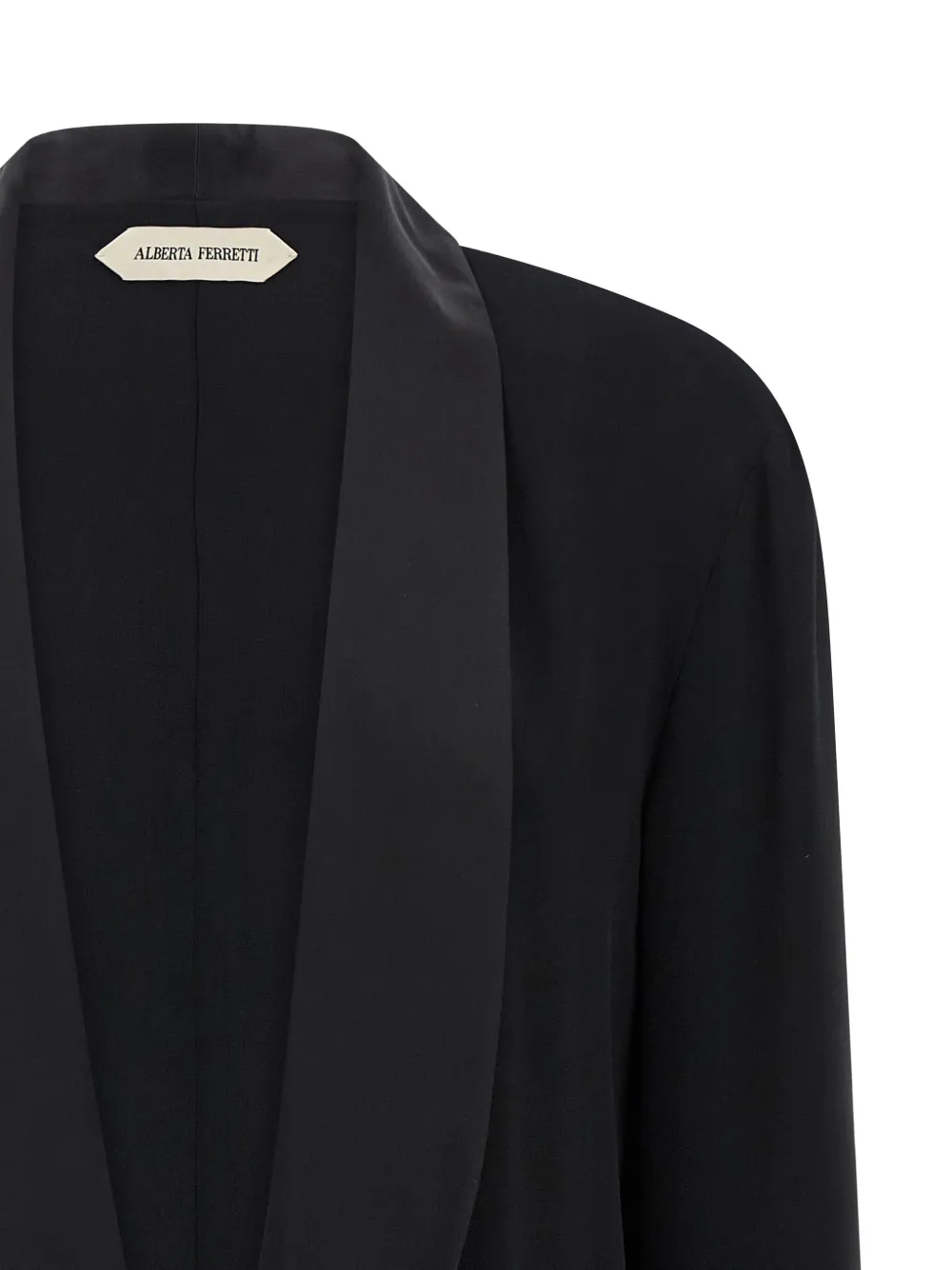 Alberta Ferretti Blazer met sjaalrevers Zwart