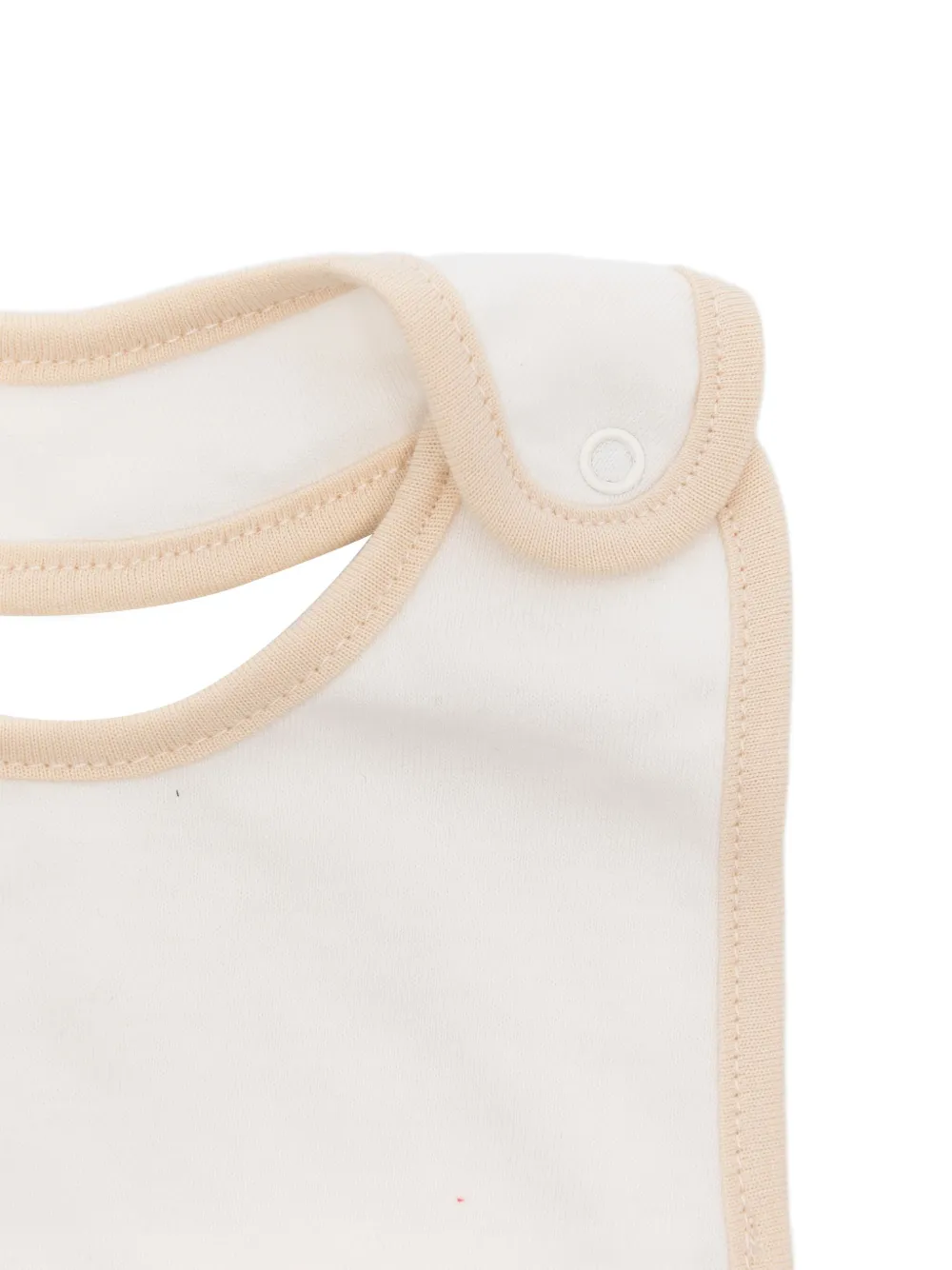 Moschino Kids Muts en slabbetje met geborduurde teddybeer Beige