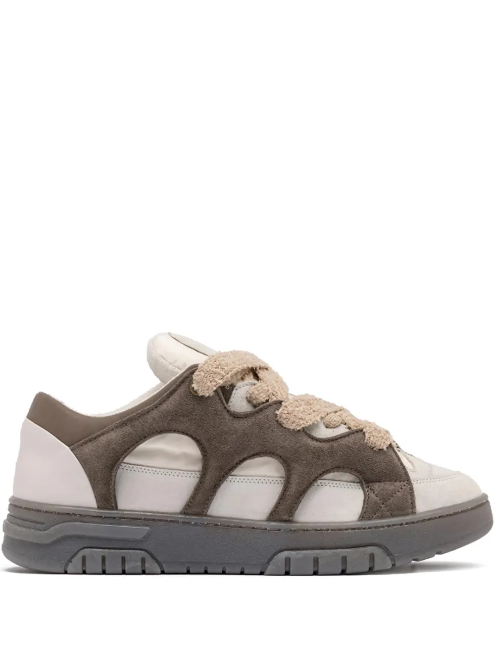 SANTHA Cutout Lace-up Trainers | Neutrals | Image 1