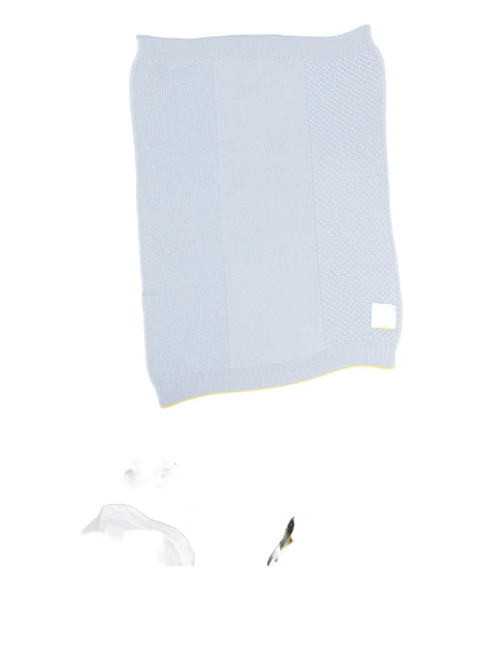 Gensami kids textured merino wool baby blanket Blauw