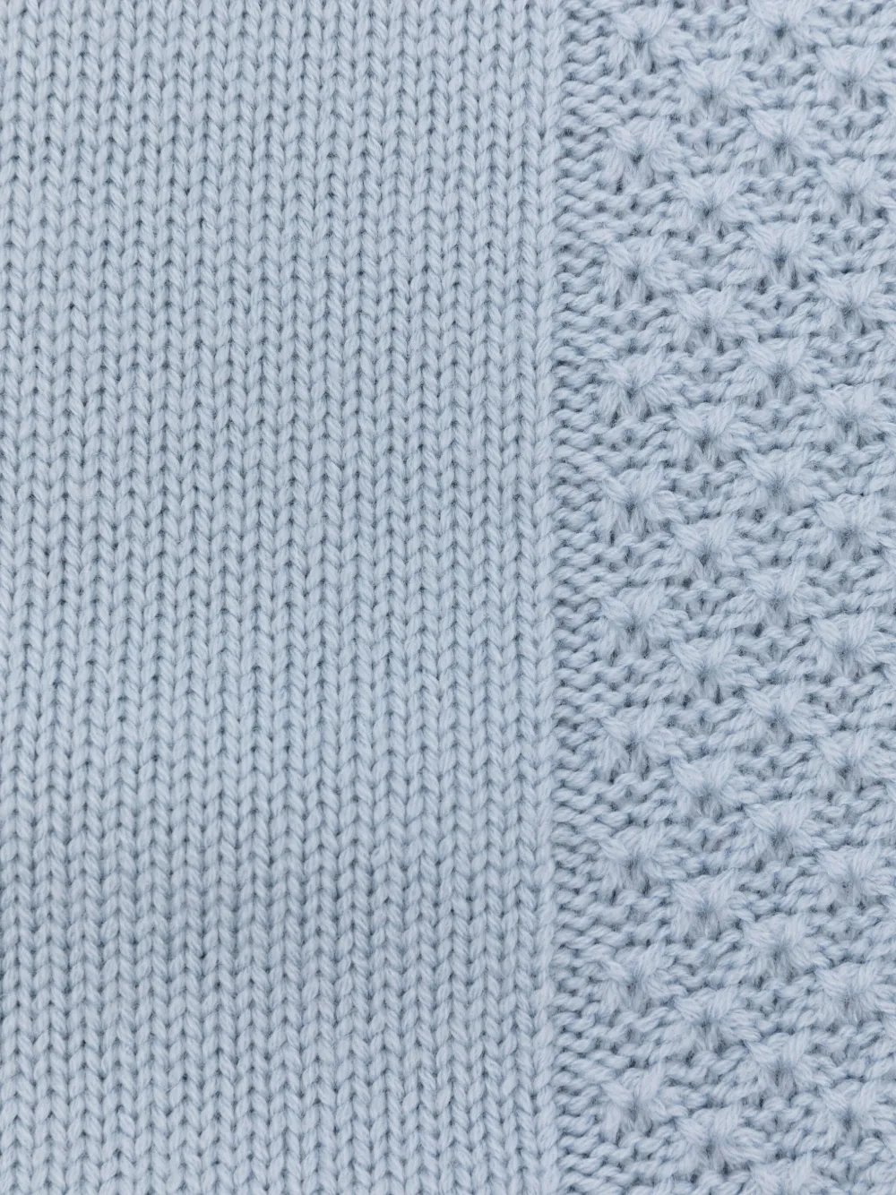 Gensami kids textured merino wool baby blanket Blauw