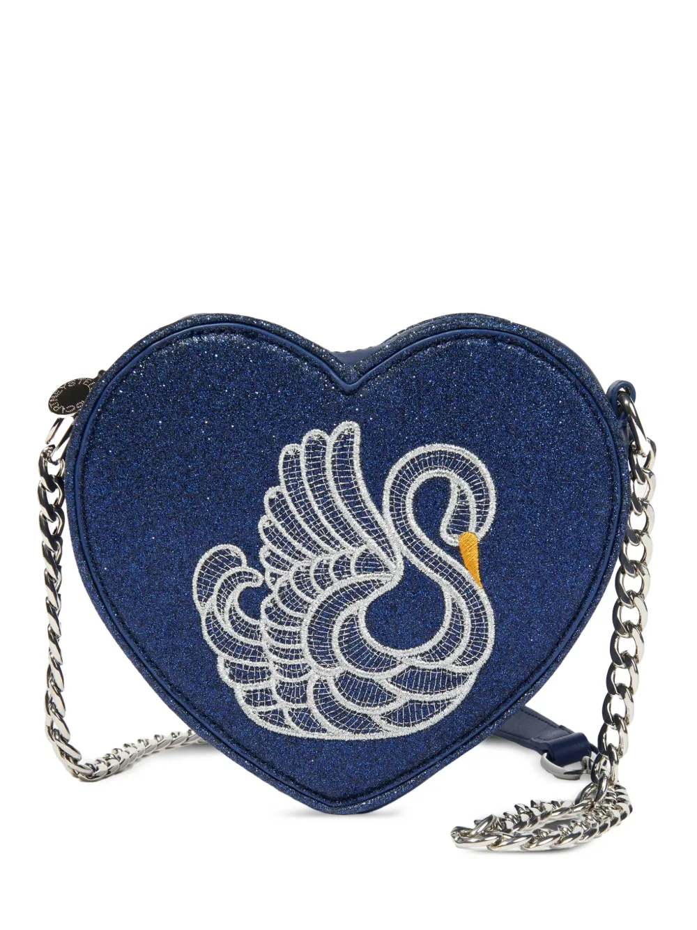 Stella McCartney Kids heart swan appliqué bag - Blu
