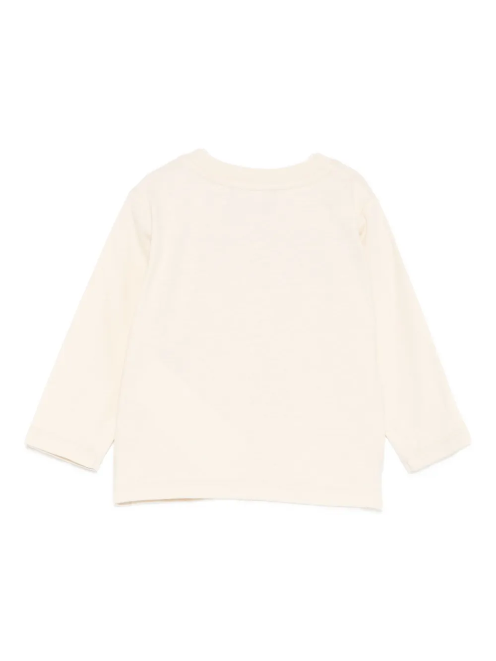 Moschino Kids teddy-logo long-sleeve T-shirt Beige