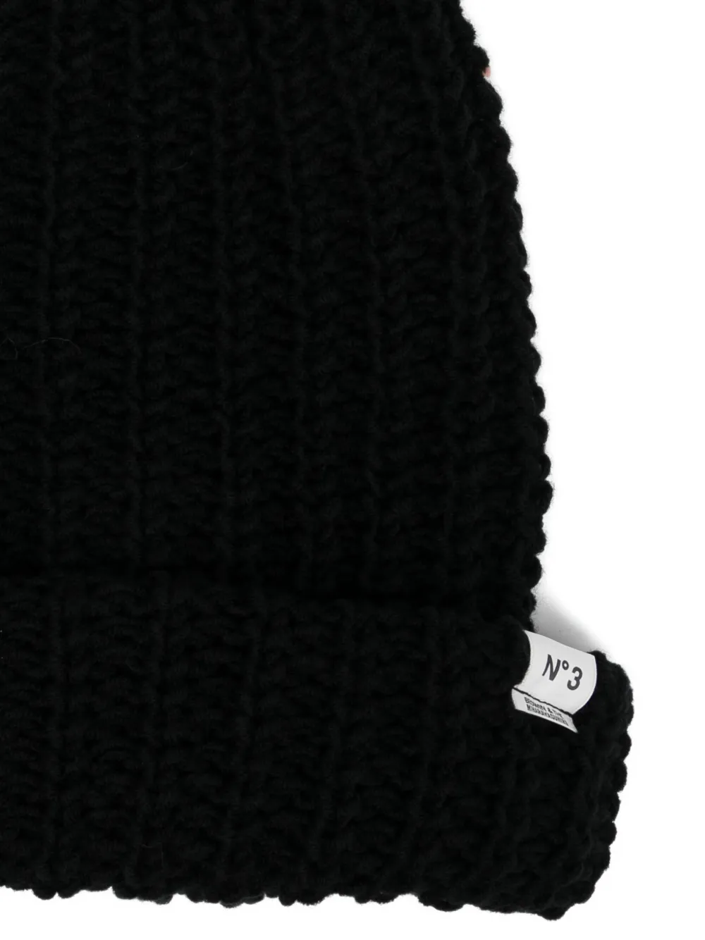 Miharayasuhiro Cable-knit Beanie In Black