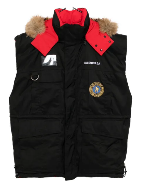 Balenciaga logo-embroidered reversible gilet