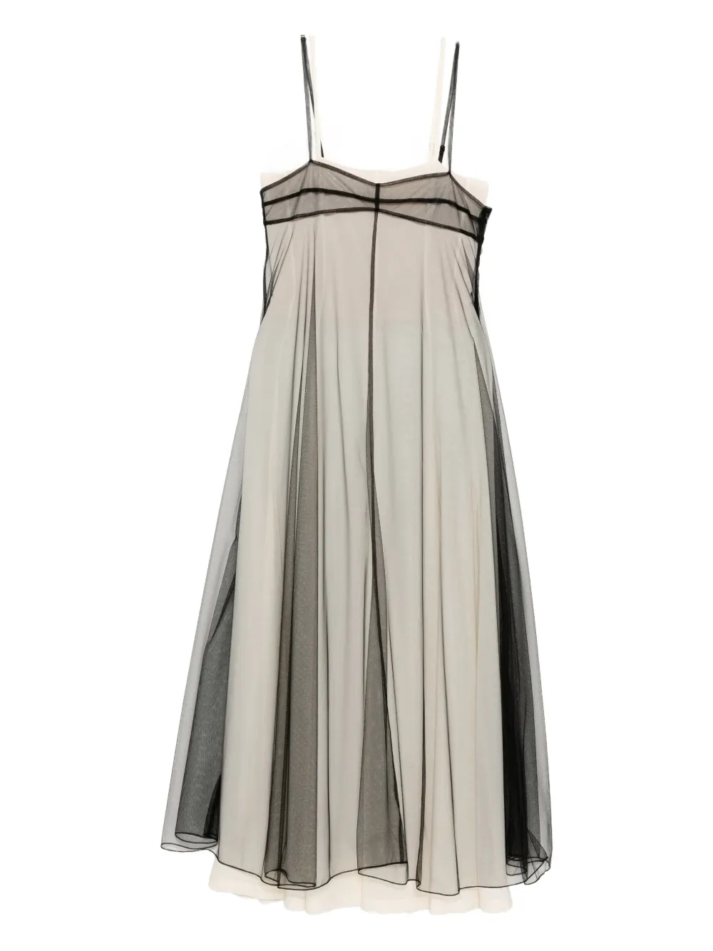 Quetsche Abito con design a strati - Nero