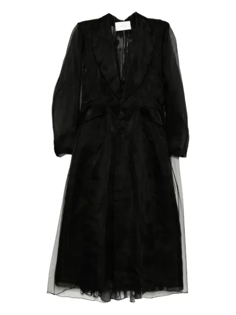 Quetsche printed semi-sheer coat