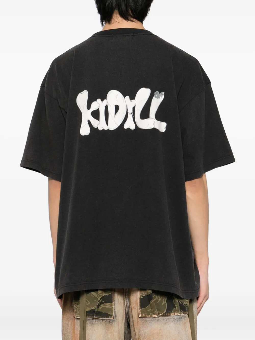 Kidill Cartoon-print T-shirt In Black