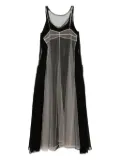 Quetsche semi-sheer layered dress - Black