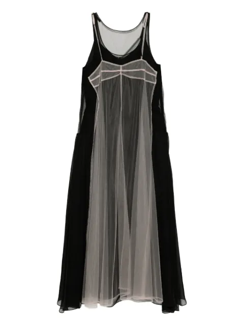 Quetsche semi-sheer layered dress