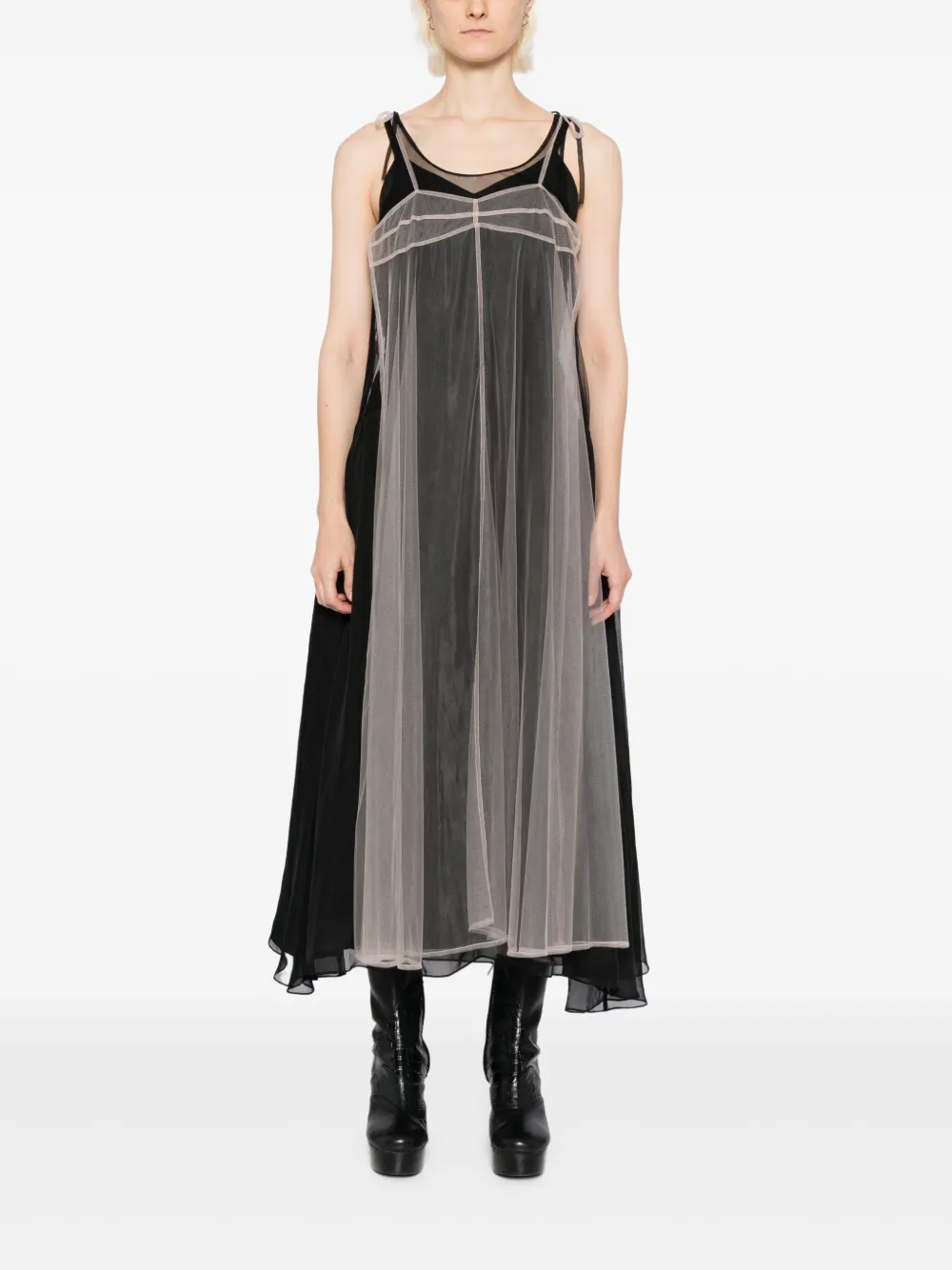 Quetsche semi-sheer layered dress | Day Dresses | Image 2