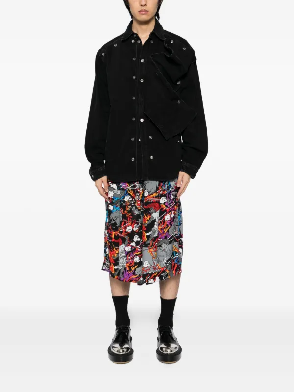 Kidill スカル ショートパンツ | ブラック | FARFETCH JP