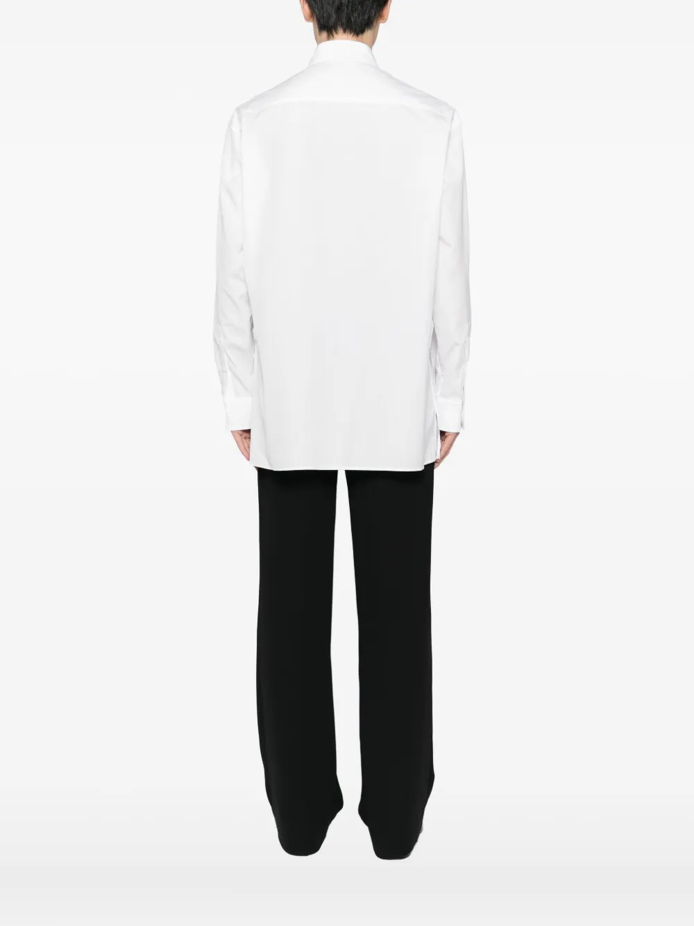 Yohji Yamamoto 100/2 Broad Switching Shirt In White