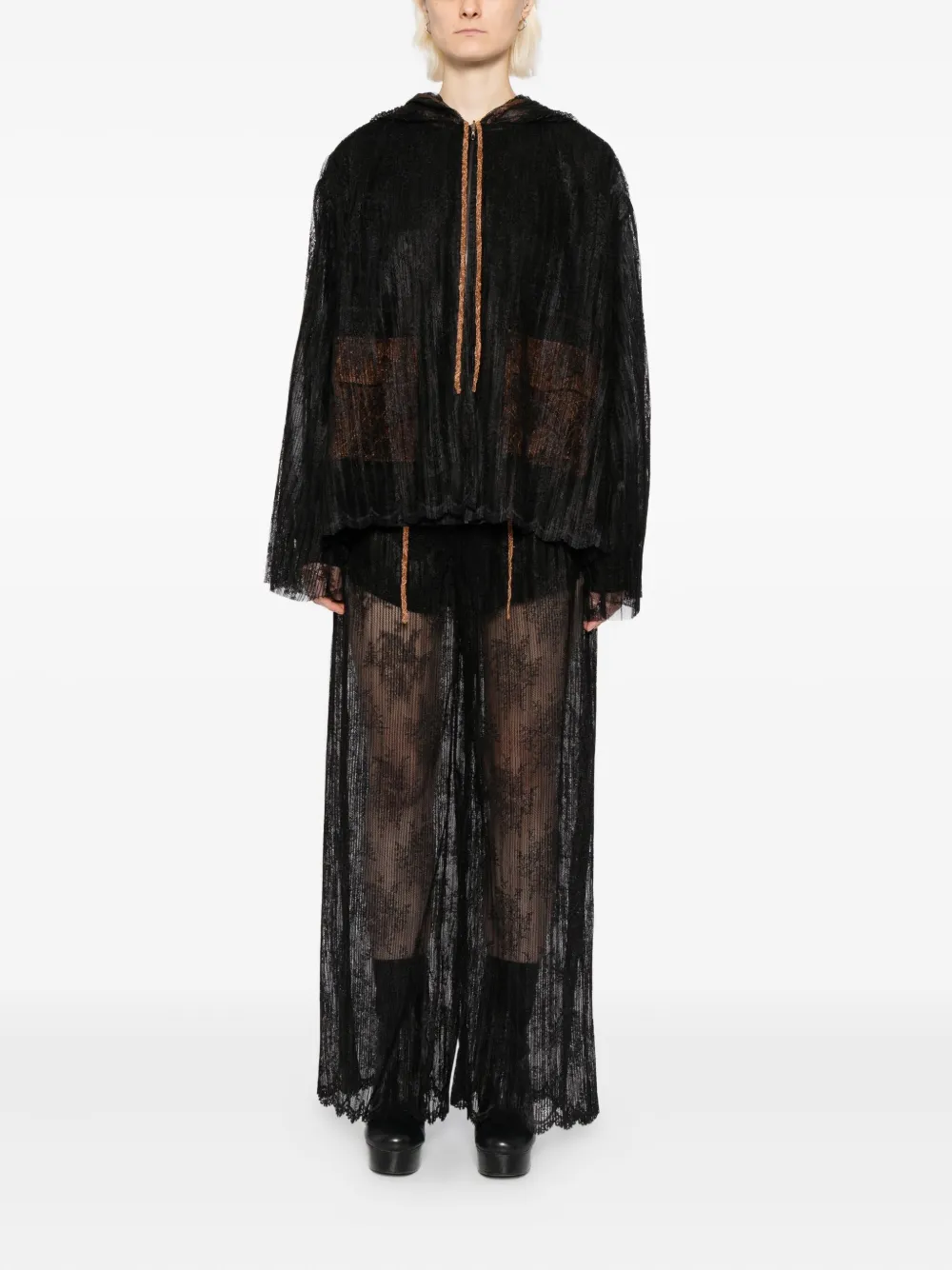 Quetsche layered lace hooded jacket | Capes | Image 2