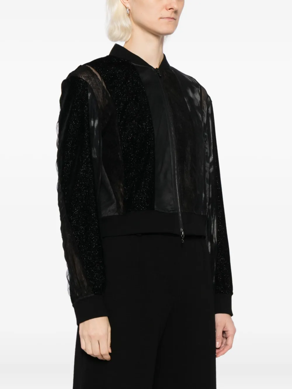 Quetsche Double-layer Bomber Jacket In Black