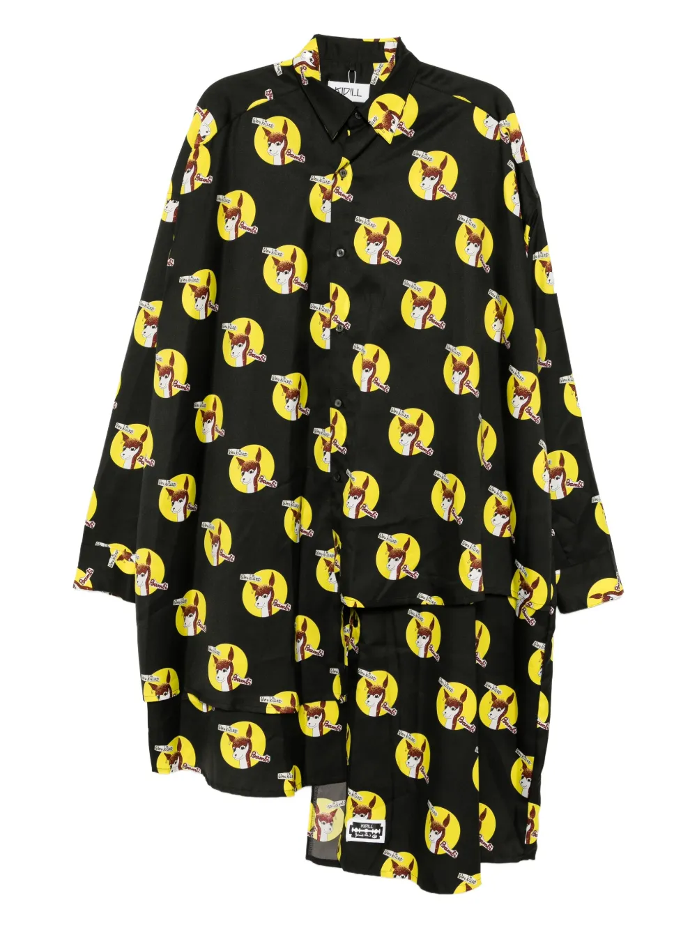 Kidill x Jamie Reid long shirt | Black | Image 1