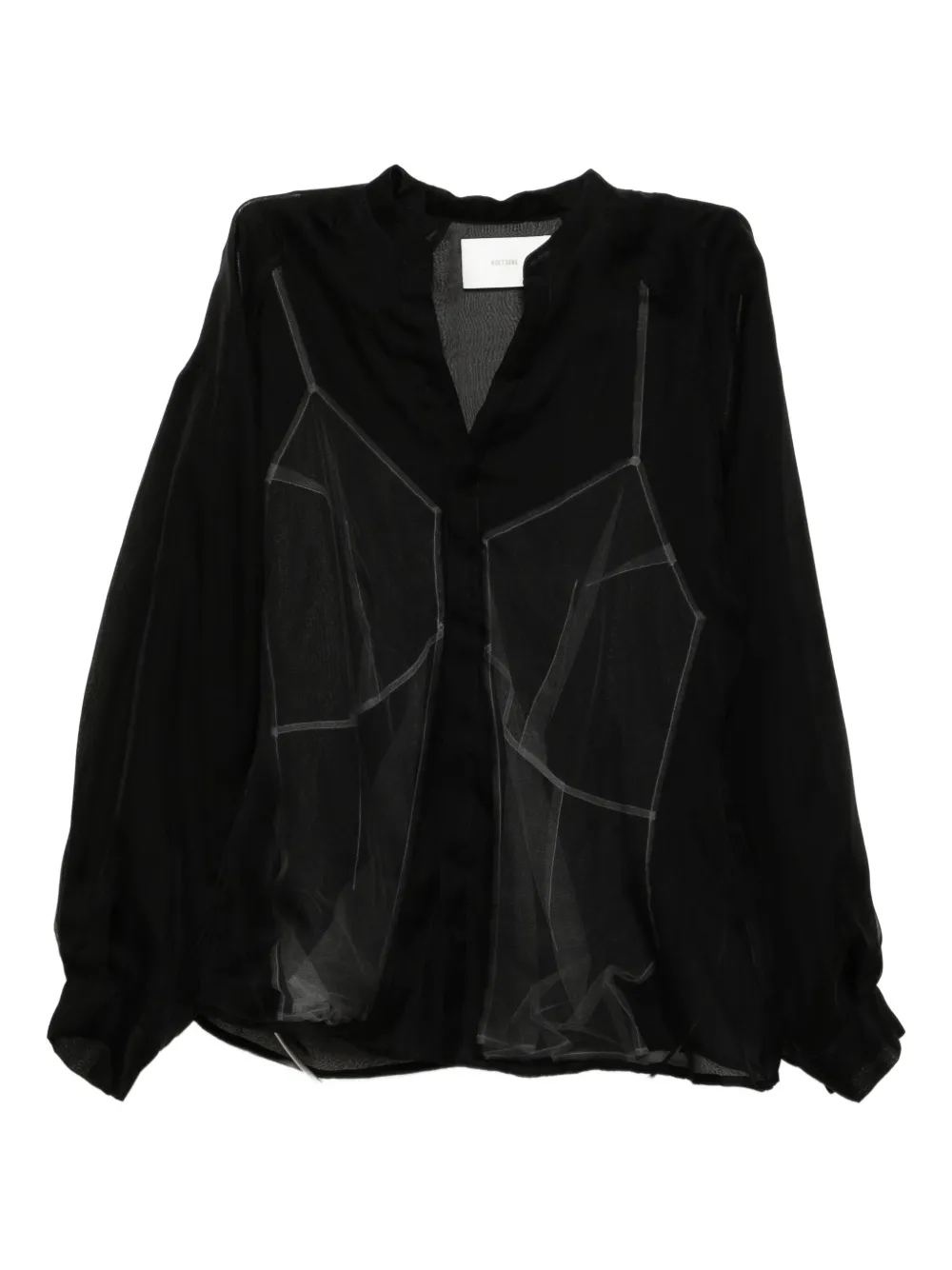 Quetsche bustier tulle-embellished shirt | Black | Image 1