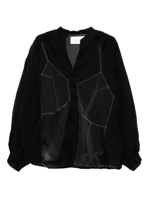 Quetsche bustier tulle-embellished shirt