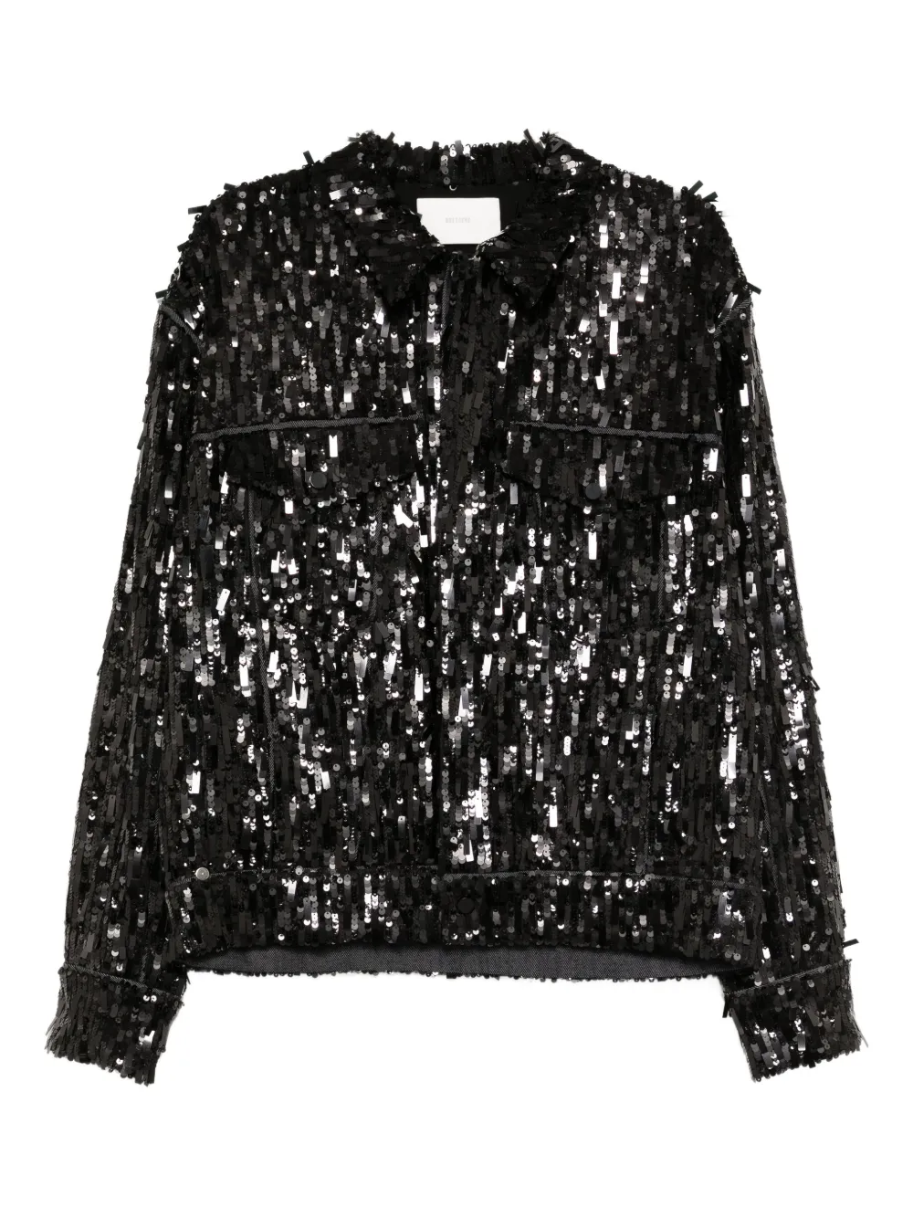 Quetsche sequin-embellished shirt jacket | Black | Image 1