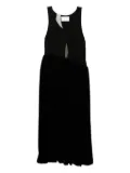 Quetsche semi-sheer panelled dress - Black