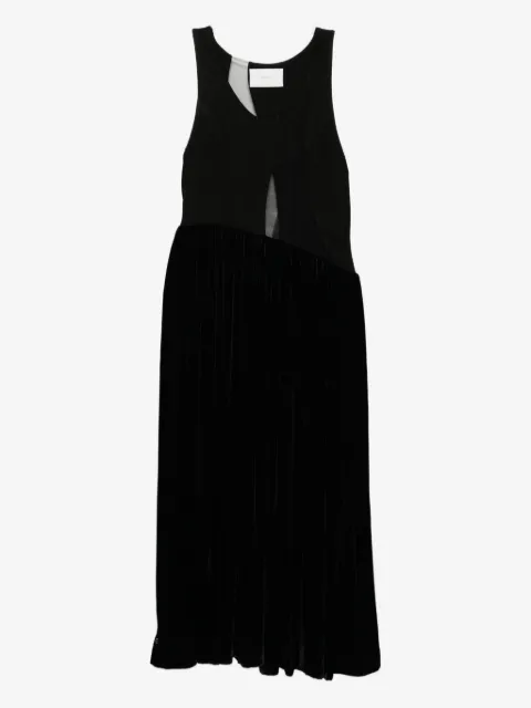 Quetsche semi-sheer panelled dress