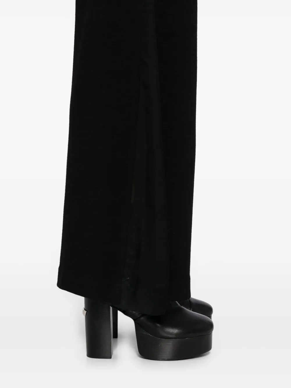 Quetsche Sheer-panelled Trousers In Black