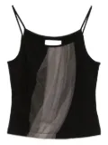 Quetsche tulle-embellished cami top - Black
