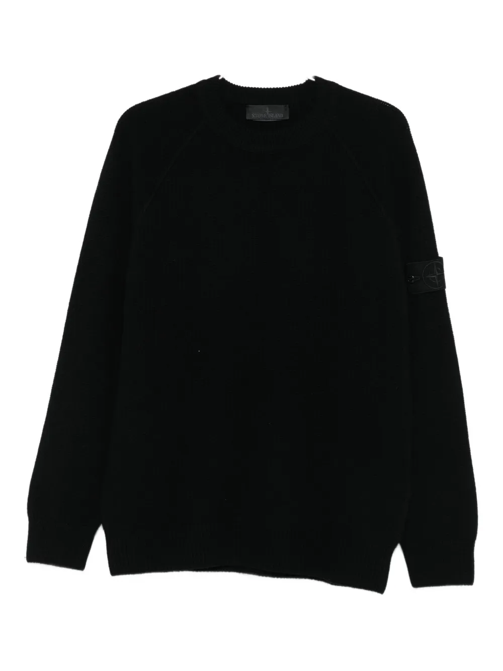 Stone Island long-sleeves logo-patch sweater - ブラック Stone Island long-sleeves logo-patch sweater - ブラック