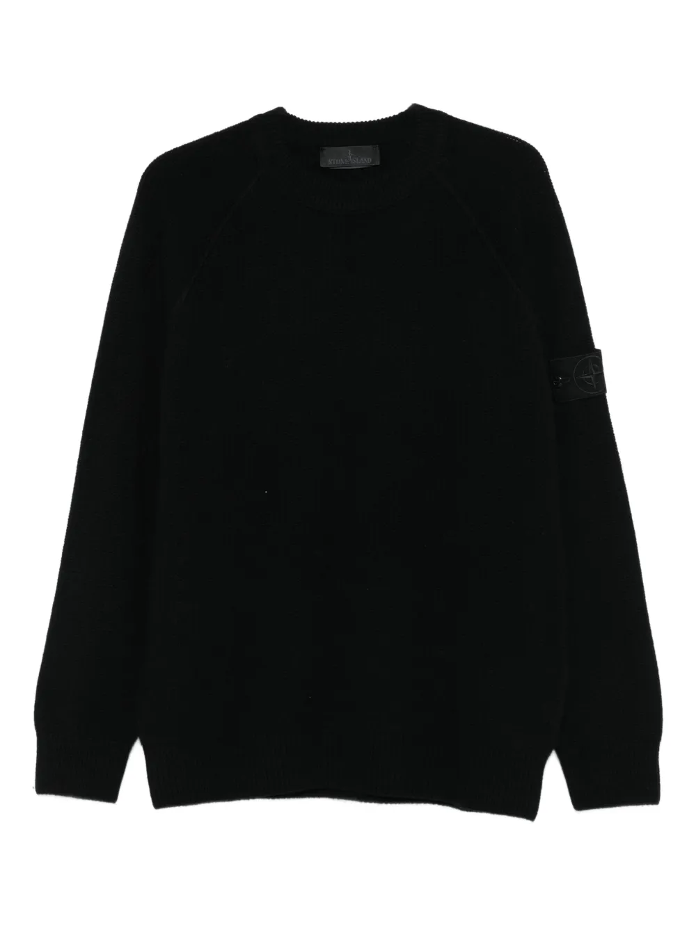 Stone Island long-sleeves logo-patch sweater | Black | Image 1