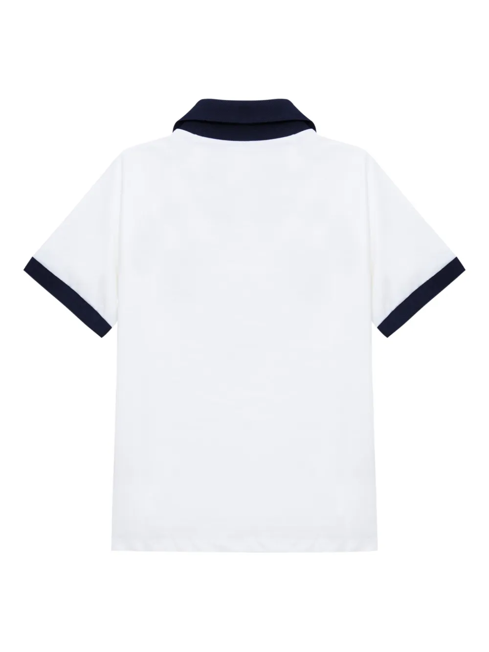 Isolda chicken-embroidered polo shirt - Wit
