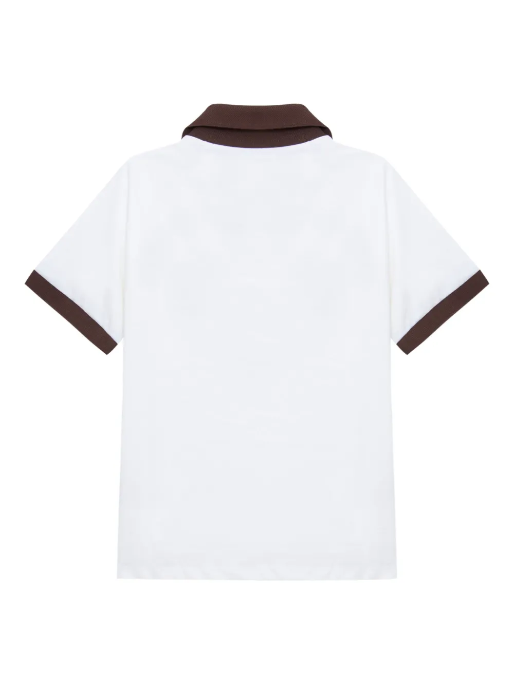 Isolda mushroom-embroidered polo shirt - Wit