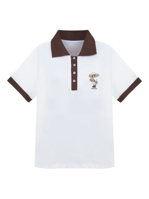 Isolda mushroom-embroidered polo shirt