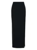 Alessandra Rich side-split wool-blend skirt - Black