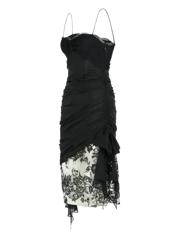 Alessandra Rich Black Silk Mini Dress
