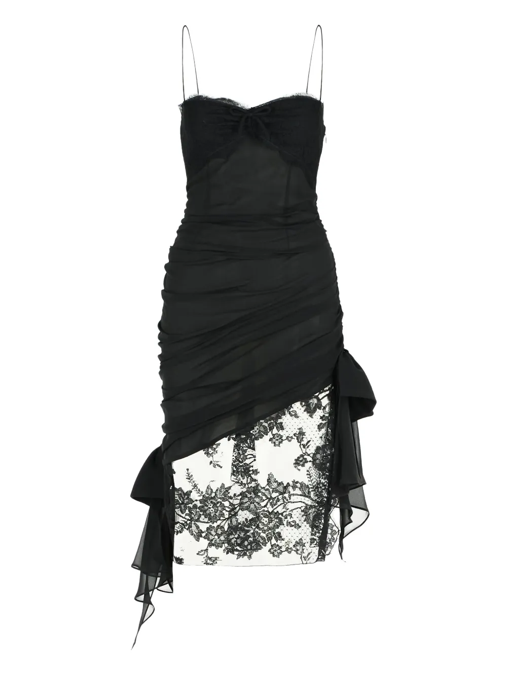 Alessandra Rich robe courte ornée de dentelle | noir | Image 1