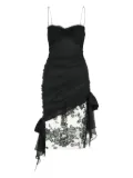 Alessandra Rich lace-trimmed bow mini dress - Black