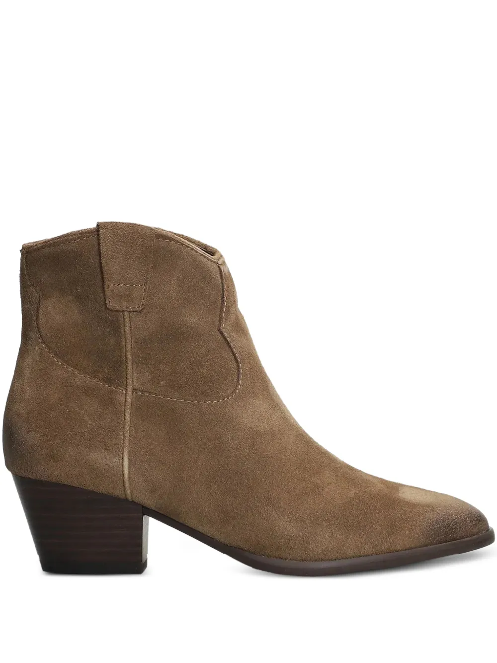 Ash zip-detail suede boots Brown