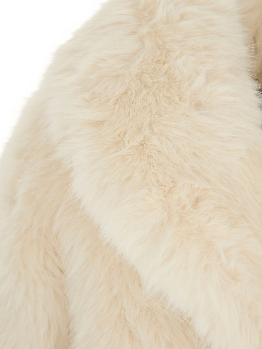 Liu •jo Faux-fur Collar Coat In Neutral