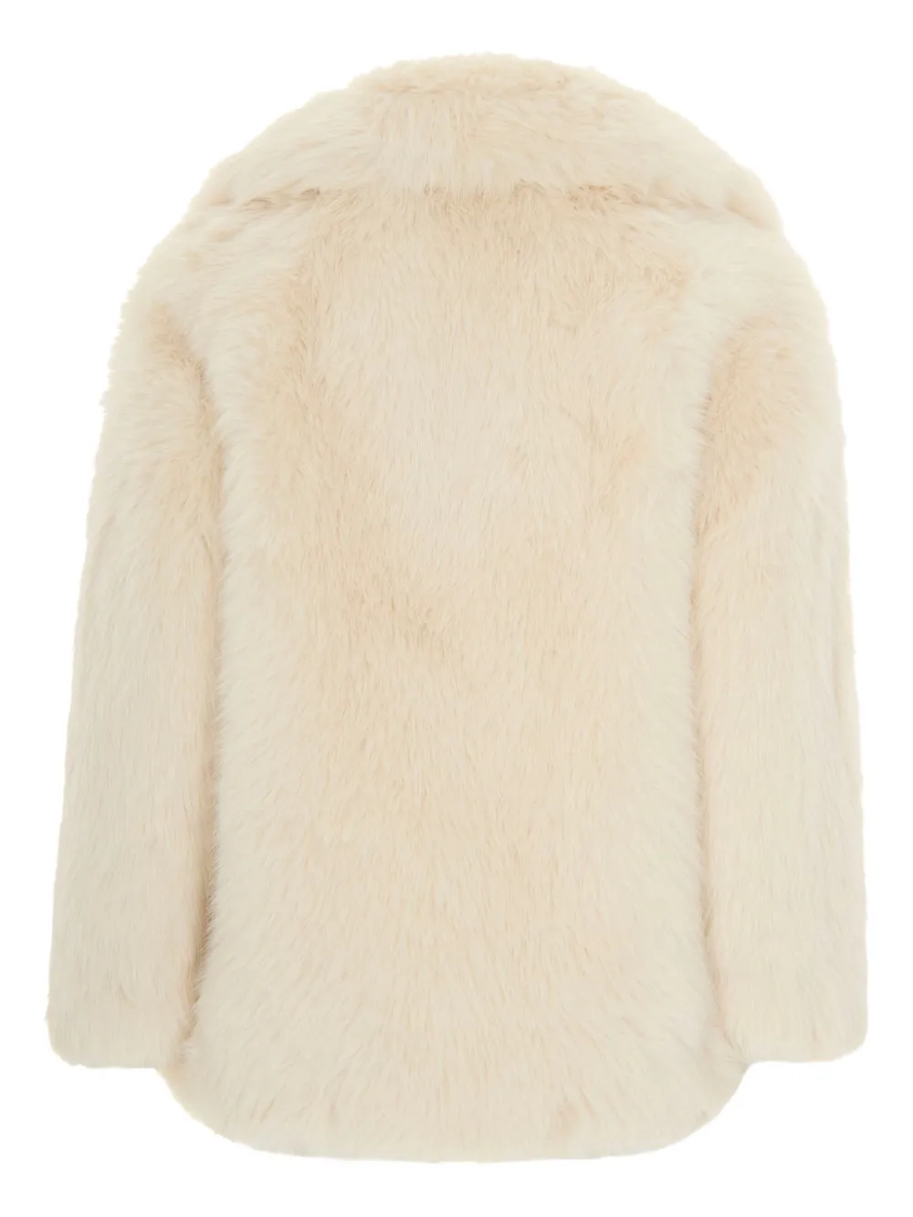 Liu •jo Faux-fur Collar Coat In Neutral
