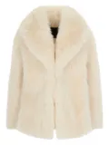 LIU JO faux-fur collar coat - Neutrals